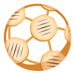 soccer ball and flatbread