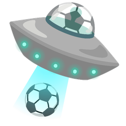soccer ball and flying saucer