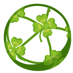 soccer ball and four leaf clover