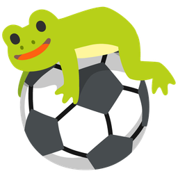 soccer ball and frog