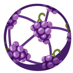 soccer ball and grapes