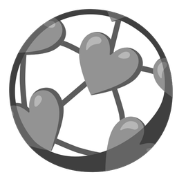 soccer ball and grey heart