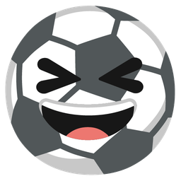 Soccer ball and Grinning squinting face