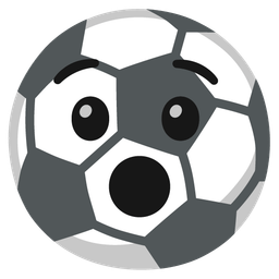 soccer ball and hushed face