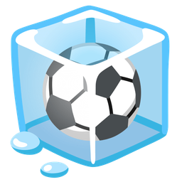 soccer ball and ice