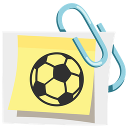 soccer ball and linked paperclips