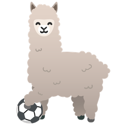 soccer ball and llama