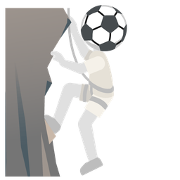 soccer ball and mountain