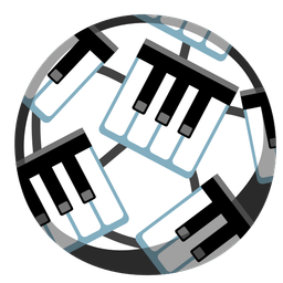 soccer ball and musical keyboard