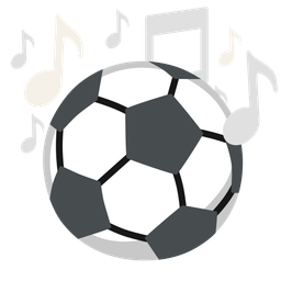 soccer ball and musical notes