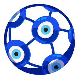 soccer ball and nazar amulet