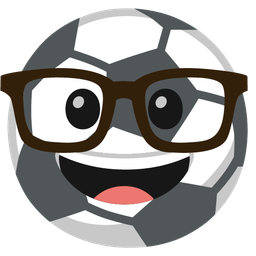 soccer ball and nerd face