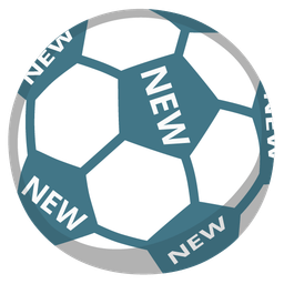 soccer ball and NEW button