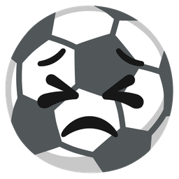 soccer ball and persevering face