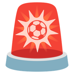 soccer ball and police car light