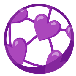 soccer ball and purple heart