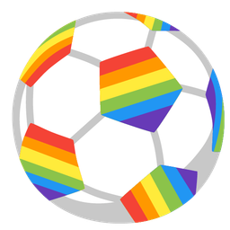 soccer ball and rainbow