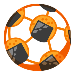 soccer ball and rice cracker