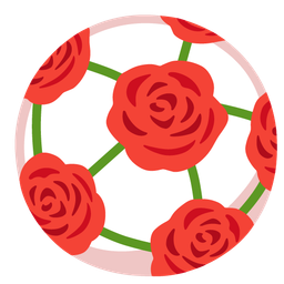 soccer ball and rose