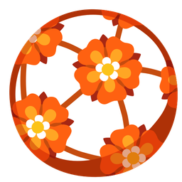 soccer ball and rosette