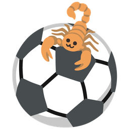 soccer ball and scorpion