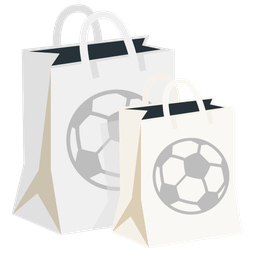 soccer ball and shopping bags