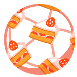 soccer ball and shortcake