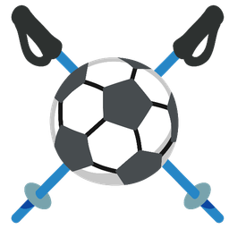 soccer ball and skis