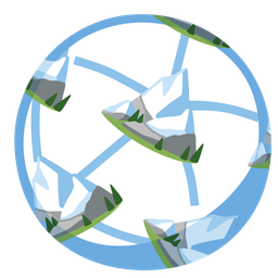 soccer ball and snow-capped mountain