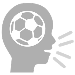 soccer ball and speaking head