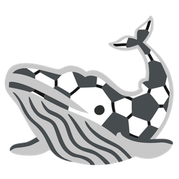 soccer ball and spouting whale