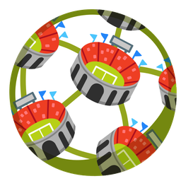 soccer ball and stadium