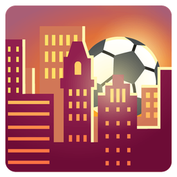 soccer ball and sunset