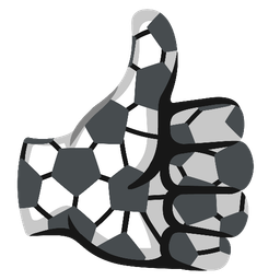 soccer ball and thumbs up