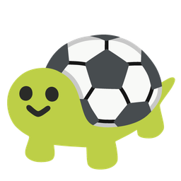 soccer ball and turtle