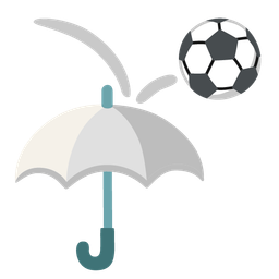 soccer ball and umbrella