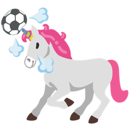 soccer ball and unicorn