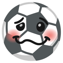 soccer ball and woozy face
