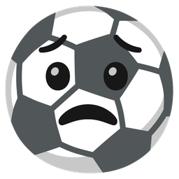 Soccer ball and Worried face