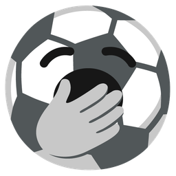 soccer ball and yawning face