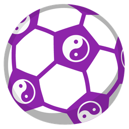 soccer ball and yin yang