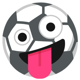 Soccer ball and Zany face
