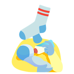 socks and baby bottle