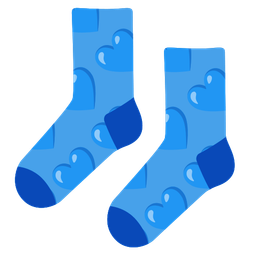 socks and blue heart