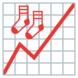 socks and chart increasing
