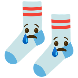 socks and crying face