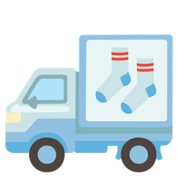 socks and delivery truck