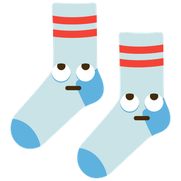 socks and face with rolling eyes