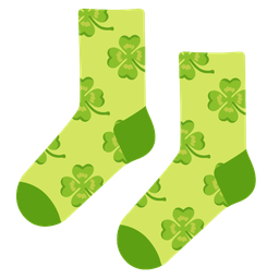 socks and four leaf clover