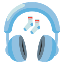 socks and headphone
